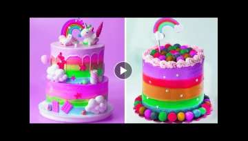 Awesome Rainbow Cake Decorating Tutorials | Easy Colorful Cake Hacks Compilation | Extreme Cake