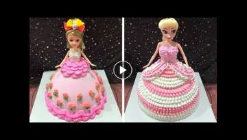 Best Barbie Cake Decorating Tutorials Like a Pro | Most Satisfying Doll Cake Video! Elsa Cake Des...