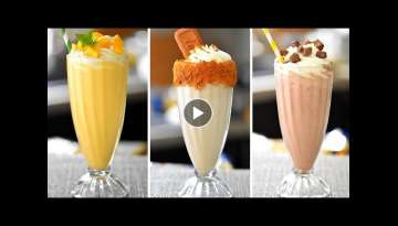 3 Delicious Milkshakes Recipe | Lotus Biscoff Milkshake | Chocolate Milkshake | Mango Milkshake