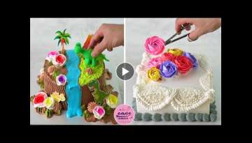 Dinosaur Park Cake For Birthday’ Boys and Flowers Cake Designs