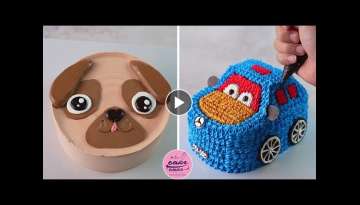 Bull Dog Cake and Green Car Cake Decorating Tutorials For Birthday Boys 5 Year Olds