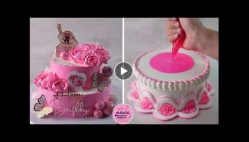 Top 2 Pink Birthday Cake Template