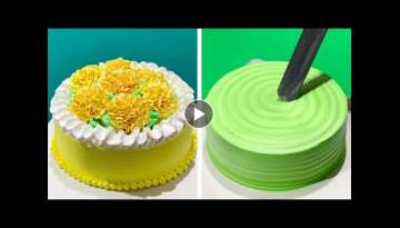 Quick & Easy Cake Decorating for Butter Cream | How to Make Chocolate Cake Recipes | So Yummy