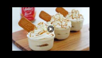 NO BAKE - Biscoff Tiramisu Cup - Speculoos Dessert Recipe