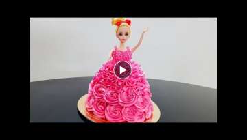 How to make Doll Cake at Home | Doll Cake Tutorial | Doll Cake Recipe Without Oven