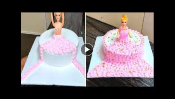 How To Make Barbie Doll Cake | Yummy Baby Girl Cake