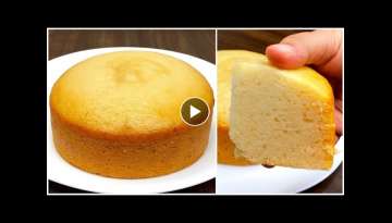Eggless Sponge Cake Recipe Without Oven | Basic Sponge Cake Recipe | Vanilla Sponge Cake
