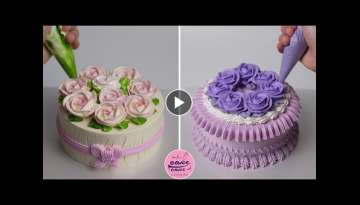 Simple Rose Cake Decoration Anyone Can Do | Rose Cake Tutorials Video