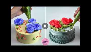 Blue Rose Cake Decorating Tutorials For Cake Lovers | Rose Cake Designs