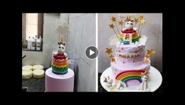 Amazing Two Step Unicorn Birthday Cake Decorating Ideas |Beautiful Unicorn Cake