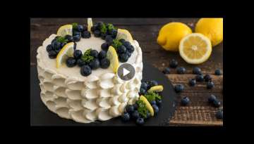 Blueberry Lemon Cake with Swiss Meringue Buttercream