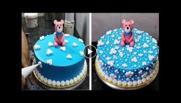 Teddy Bear Birthday Cake | Snow Birthday Cake Design on The Cake