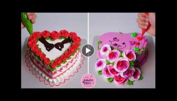 Top 3+ Anniversary Heart Cake Tutorials Ideas | Satisfying Heart Cake Design