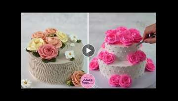 Rose Flower 2-Tier Cake Decorating For Special Anniversary