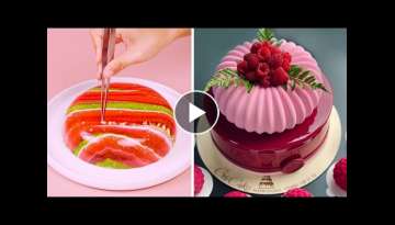 Yummy Chocolate Mirror Glaze Cake Recipe | Easy Cake and Dessert Decorating Ideas