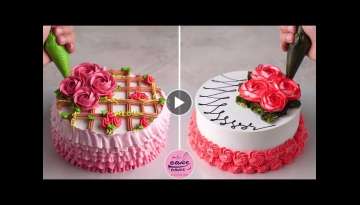 New Amazing Cake Decorating Technique and Beautiful Anniversary Cake