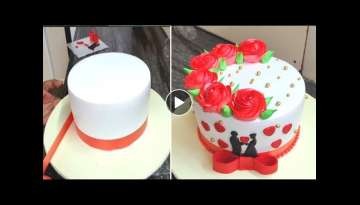 Yummy Anniversary Cake Design | Round Cake Video | Round Cake Decorating ideas
