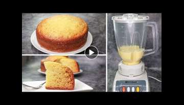 Sponge Cake In Blender | Vanilla Sponge Cake Recipe Without Oven | Yummy