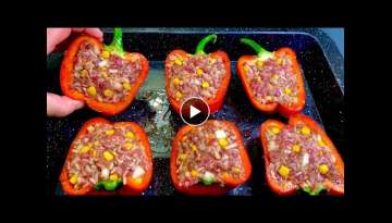 Stuffed peppers in the oven! Unforgettable flavor and easy homemade recipe!