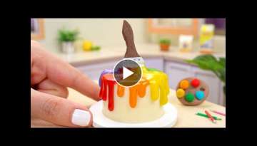Wonderful Miniature Chocolate Cake Decorating | Awesome Tiny Rainbow Cake Recipe | Tiny Cakes