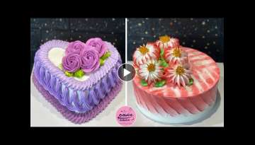 Most Satisfying Heart Cake Decorating Tutorials For Love Anniversary