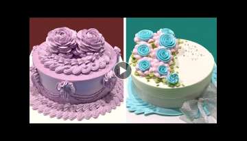 Oddly Satisfying Rainbow Cake Decorating Tutorials - How to Make Cake Decorating Ideas - So Yummy