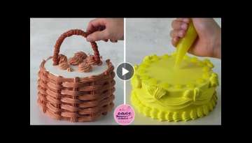 Beautiful Flower Basket Cake Decoration For Birthday and Cake Design