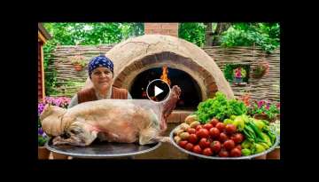 Cooking 15kg of Stuffed Lamb in Mud Oven