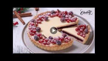 Cranberry White Chocolate Tart - The Best Christmas Cranberry Tart ever