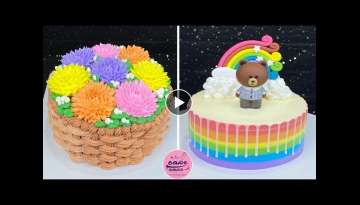 Top Awesome Rainbow Cake Decorating Tutorials Top Awesome Rainbow Cake Decorating Tutorials
