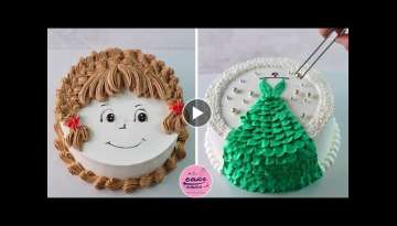 Girl's Favorite Blue Dress on Birthday | Amazing Cake Decorating Ideas Like A Pro Girl's Favorite Blue Dress on Birthday | Amazing Cake Decorating Ideas Like A Pro