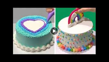 Simple & Awesome Cake Decorating Ideas With Cream Topping | Most Satisfying Chocolate Cake Recipe...