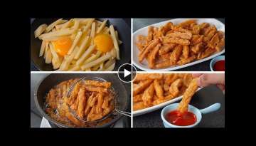 Crispy Egg French Fries Recipe | Easy Egg French Fries | Egg Snacks Recipe | Toasted Crispy Egg French Fries Recipe | Easy Egg French Fries | Egg Snacks Recipe | Toasted