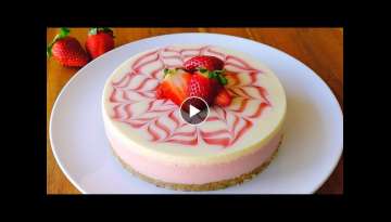 No-Bake Strawberry Cheesecake | Strawberry Recipe | No Egg