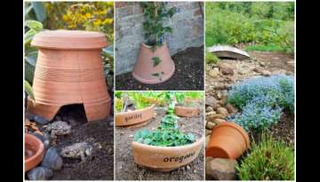 10 Clever DIY Broken Clay Pots for Garden Craft Projects 10 Clever DIY Broken Clay Pots for Garden Craft Projects