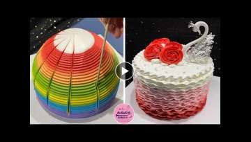 How To Make Rainbow Cake Compilation