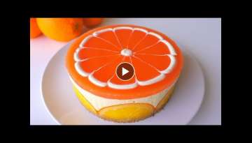 No-Bake Orange Cheesecake | Orange Recipe | No Egg