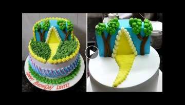 Most Beautiful Birthday Cake Decorating Ideas |Birthday Cake Design With Butter Scotch cake