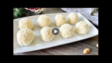 Homemade ''Rafaello'' Balls | 3 Ingredient No Bake Recipe | Coconut Balls Recipe