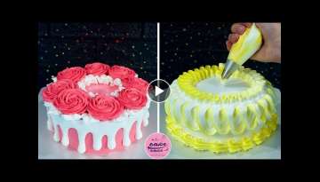 Love Birthday Cake With Cream Roses