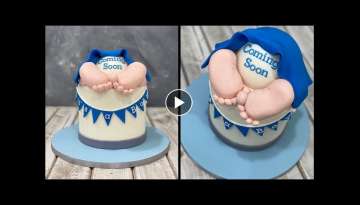 Baby Bum Cake | Little Baby Boy Cake Baby Bum Cake | Little Baby Boy Cake