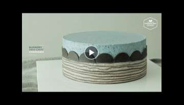 Blueberry Oreo Crepe Cheesecake Recipe | Cooking tree