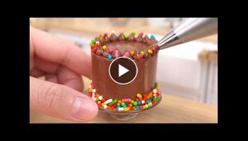 Satisfying Miniature Chocolate Cake Decorating | Best Of Tiny Cake Recipe