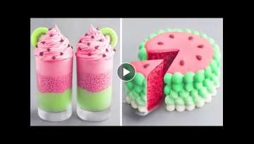 So Yummy Watermelon Cake Recipes | How to Make Easy Fruit Cake | Perfect Cake Decorating Ideas