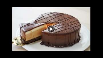 Coffee Mousse Cake With Chocolate Ganache, No Bake, No Egg Coffee Mousse Cake With Chocolate Ganache, No Bake, No Egg