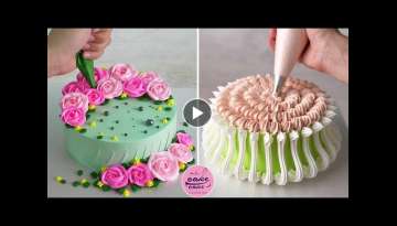 Beautiful Rose Cake Template For Love | New Cake Decorating Videos