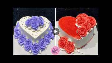 Easy and Simple Heart Cake Decoration For Lovers Cake Easy and Simple Heart Cake Decoration For Lovers Cake