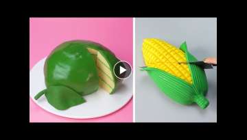 So Yummy 3D Fondant Fruit Cake Look Like Real | Homemade Chocolate Cake Ideas | Perfect Cake
