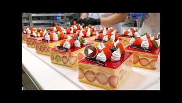 How to make strawberry fraisier cake - Korean street food