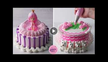 Cute Baby Girl Birthday Cake & Four Lovely Ice Bears Birthday Cake